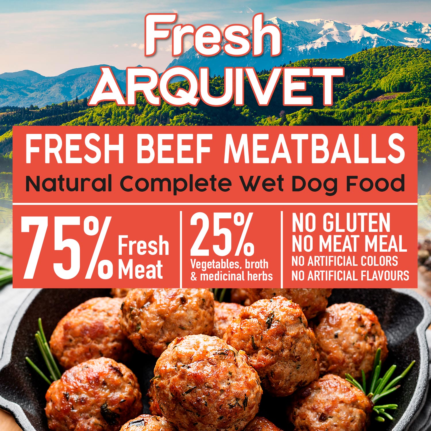 Almôndegas frescas de carne bovina - Almôndegas com carne bovina, batata-doce e cenoura - 400g