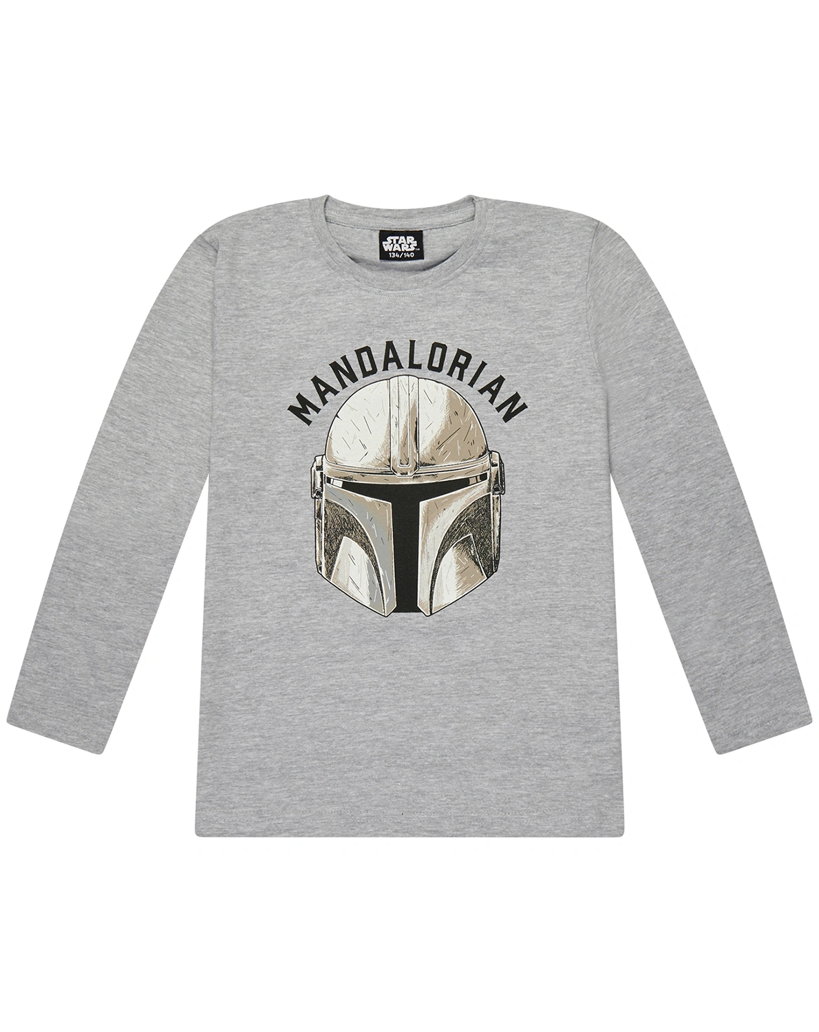 Langarmshirt STAR WARS - BOBA FETT in grey melange