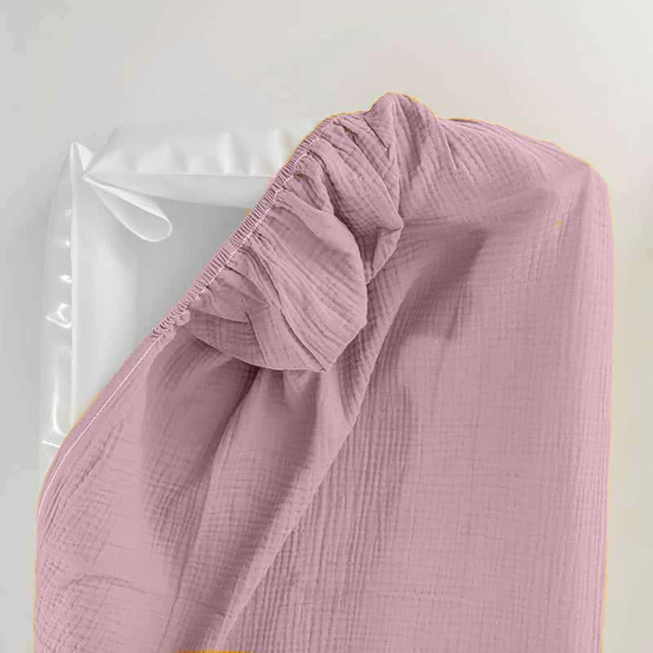 Papate Housse de Matelas à Langer en Coton Bio rose - 50x70 cm