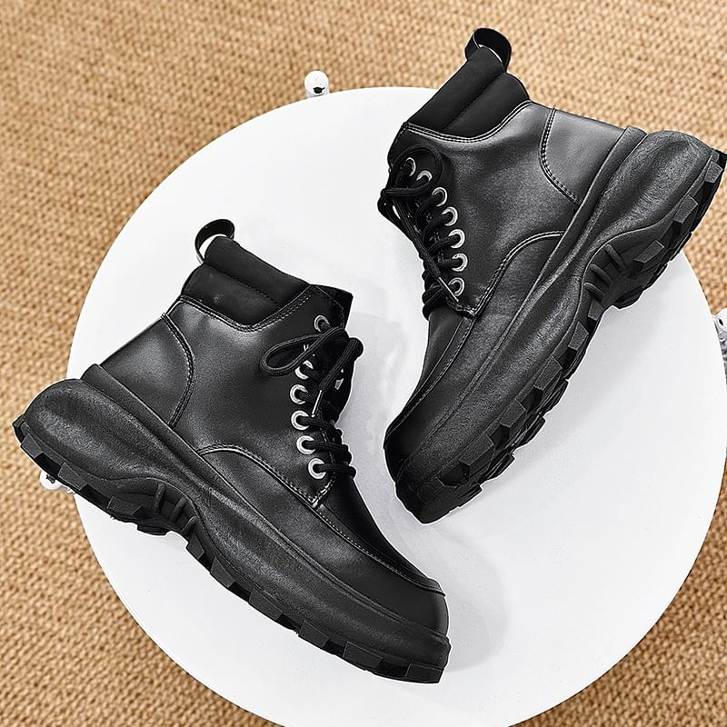 Tanzanite - Veterschoenen met plateauzool
