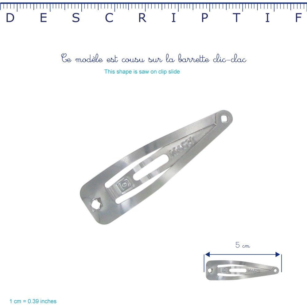Barrette Clic-Clac Fleur Étoile Fleur Mentholé
