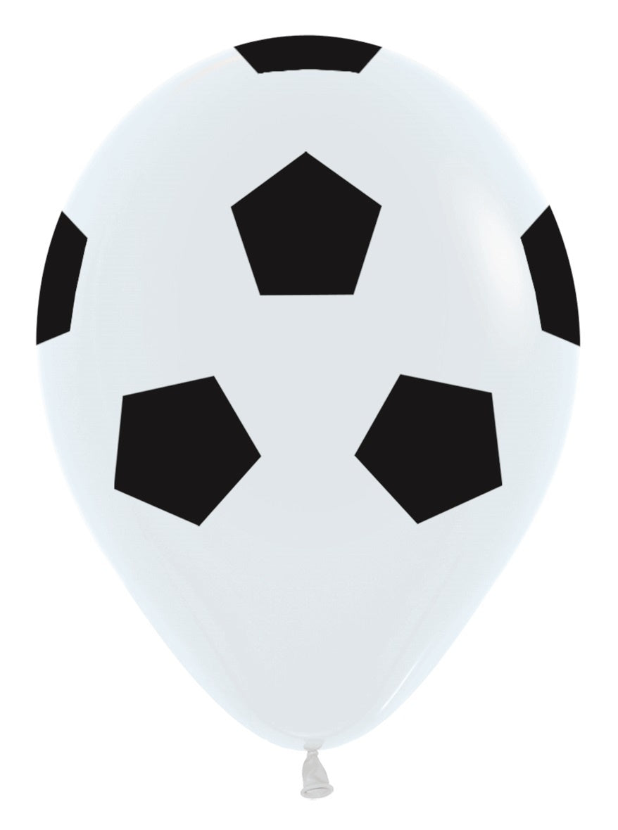 Modelleerballonnen Soccer Balll White 30cm 12st