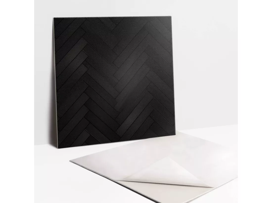 Carrelage autocollant - vinyle - Parquet foncé 9x30x30