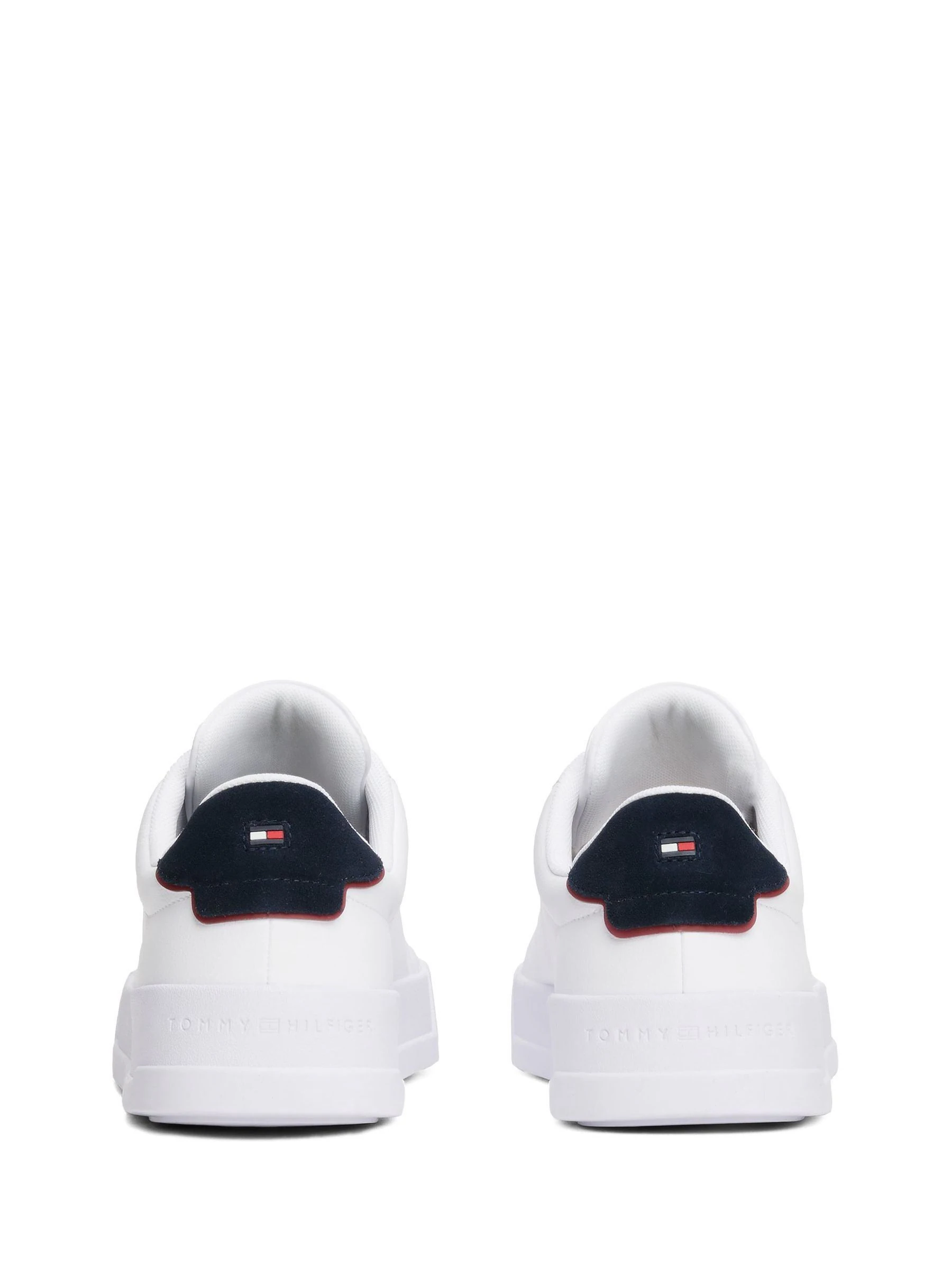 Wit - Tommy Hilfiger Court Essential Leather Trainers