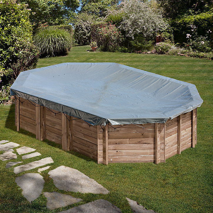 Bâche d'hivernage Sunbay pour piscine Kariba 6,37 x 4,12 m