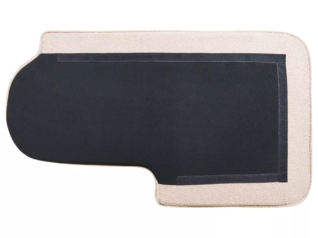 Divan côté droit en bouclé beige clair ALLIER