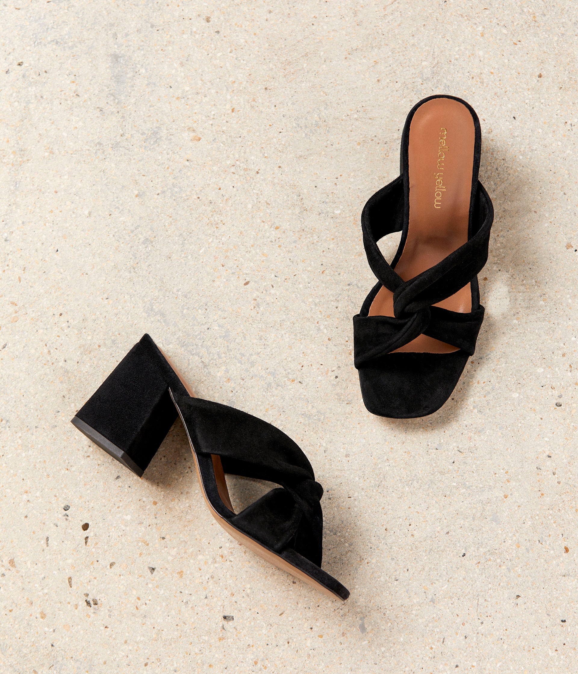 Mules noires Marcia