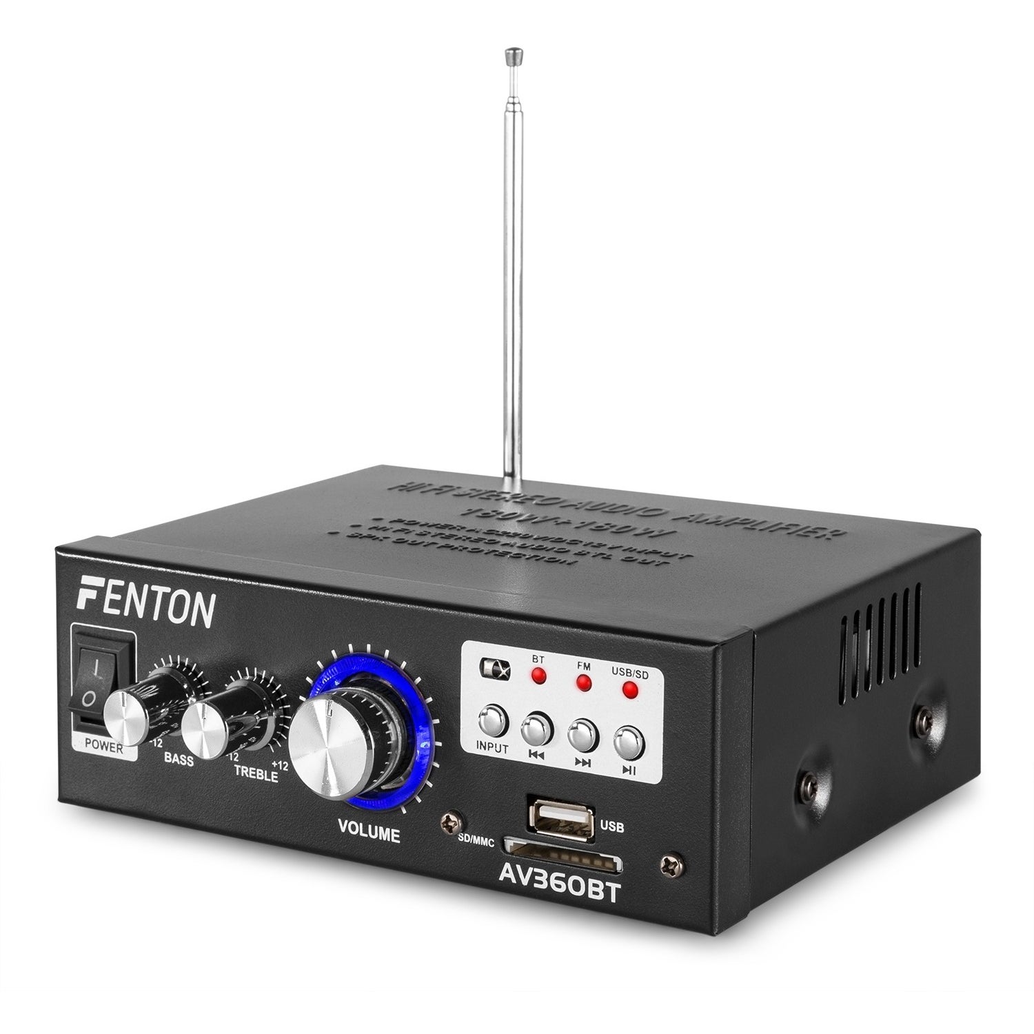 Fenton AV360BT mini versterker met Bluetooth, MP3-speler, USB en SD