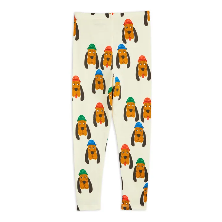 Mini Rodini Legging Coton Bio Chien | Ecru