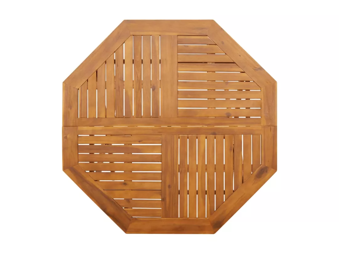 Table pliable de jardin Ø110x75 cm bois d'acacia solide