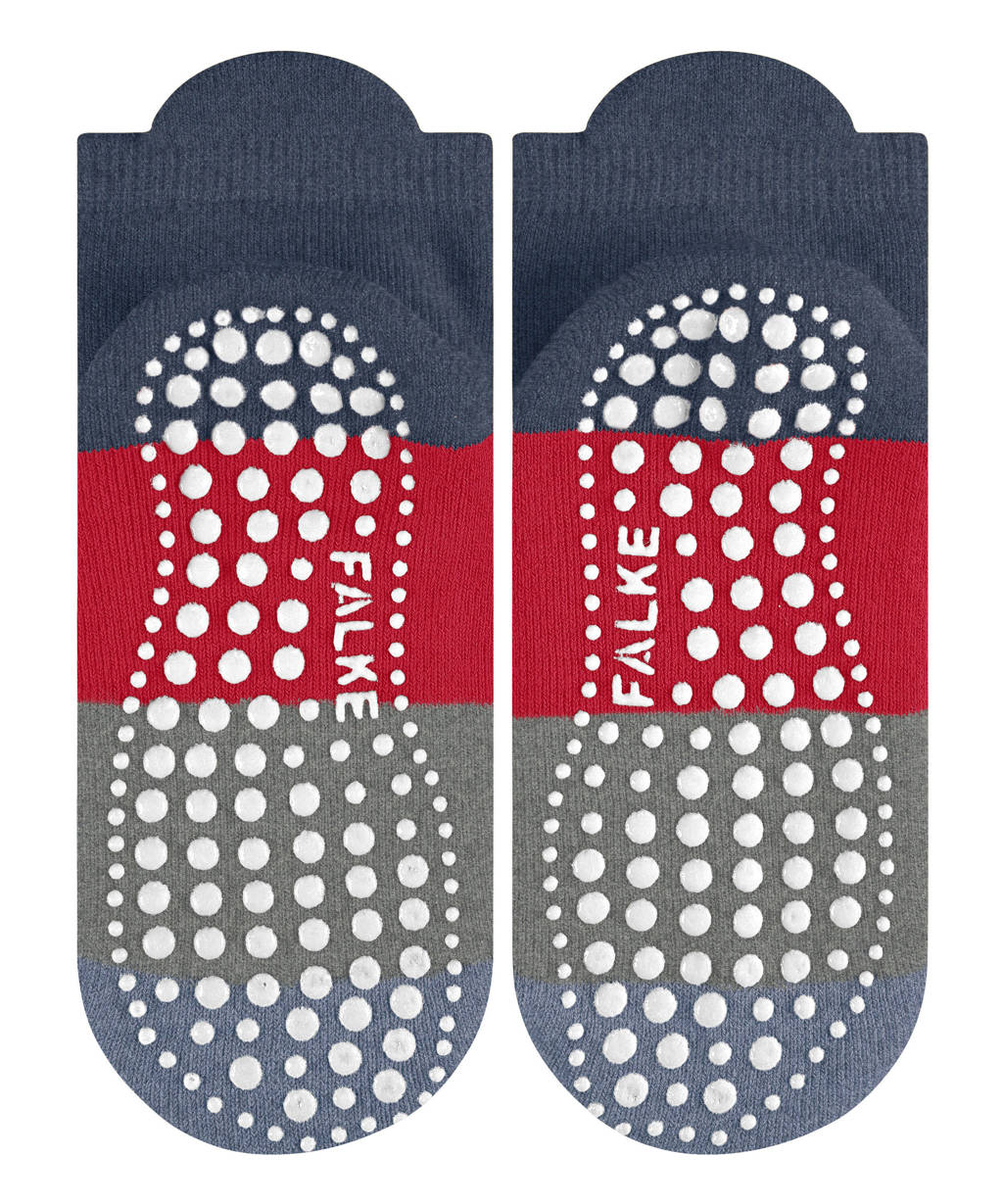 FALKE Colour Block sokken met anti-slip noppen rood/blauw/grijs
