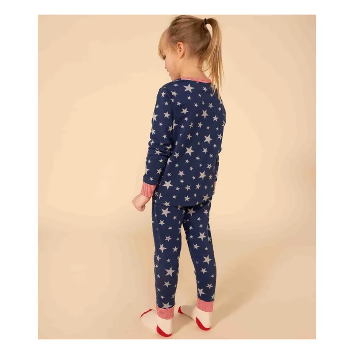 Petit Bateau Ensemble Pyjama et Masque Etoiles | Bleu marine