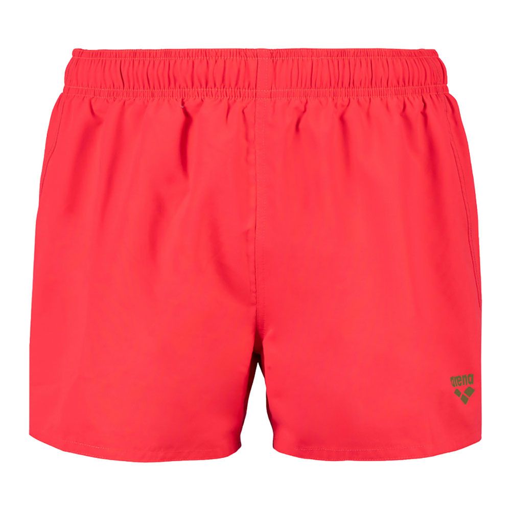 Arena FUNDAMENTALS - Short de bain Homme fluo red/dark olive