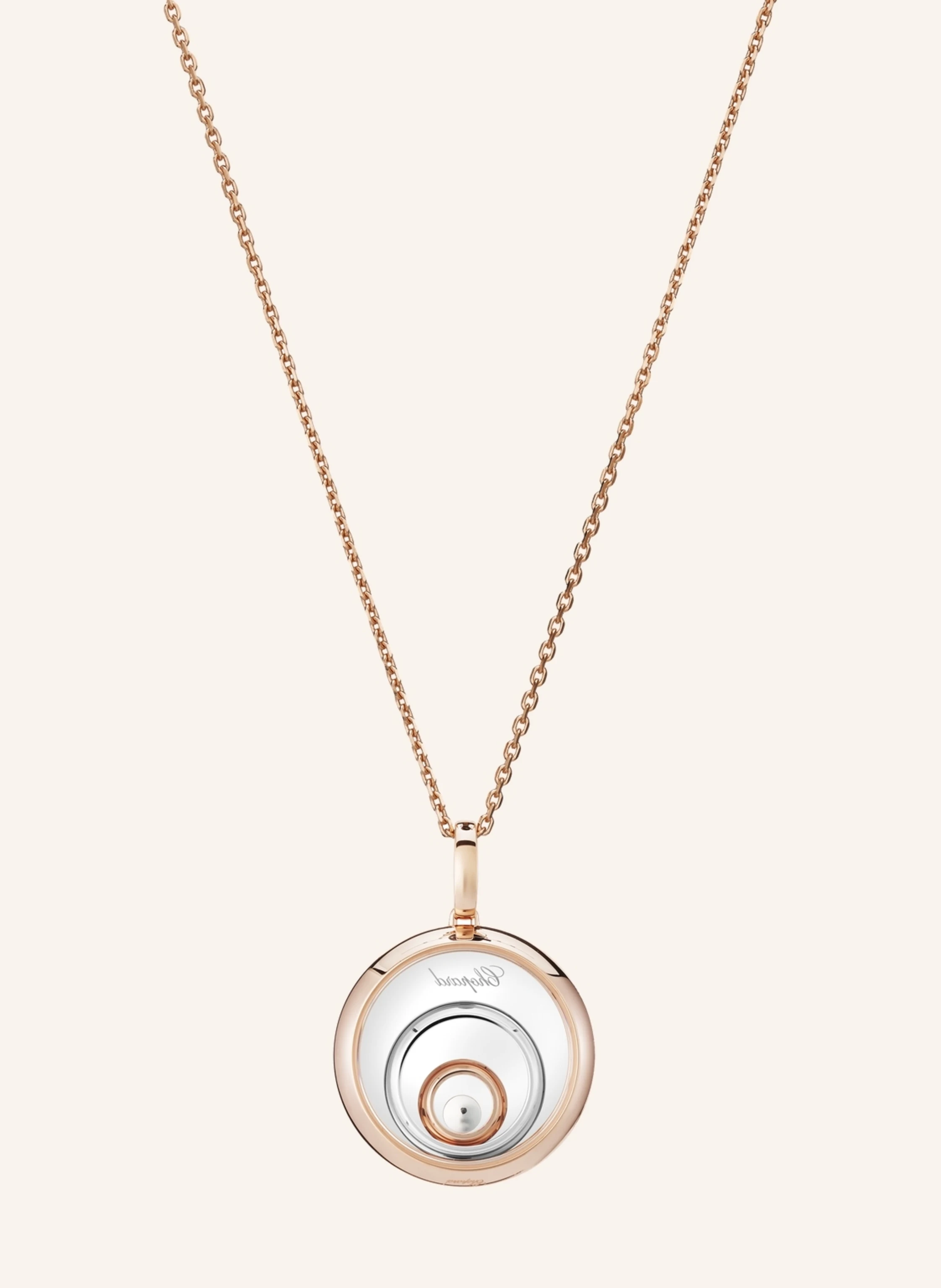 Chopard Anhänger HAPPY SPIRIT Anhänger aus 18 Karat Weißgold, aus 18 Karat Roségold und Diamanten
