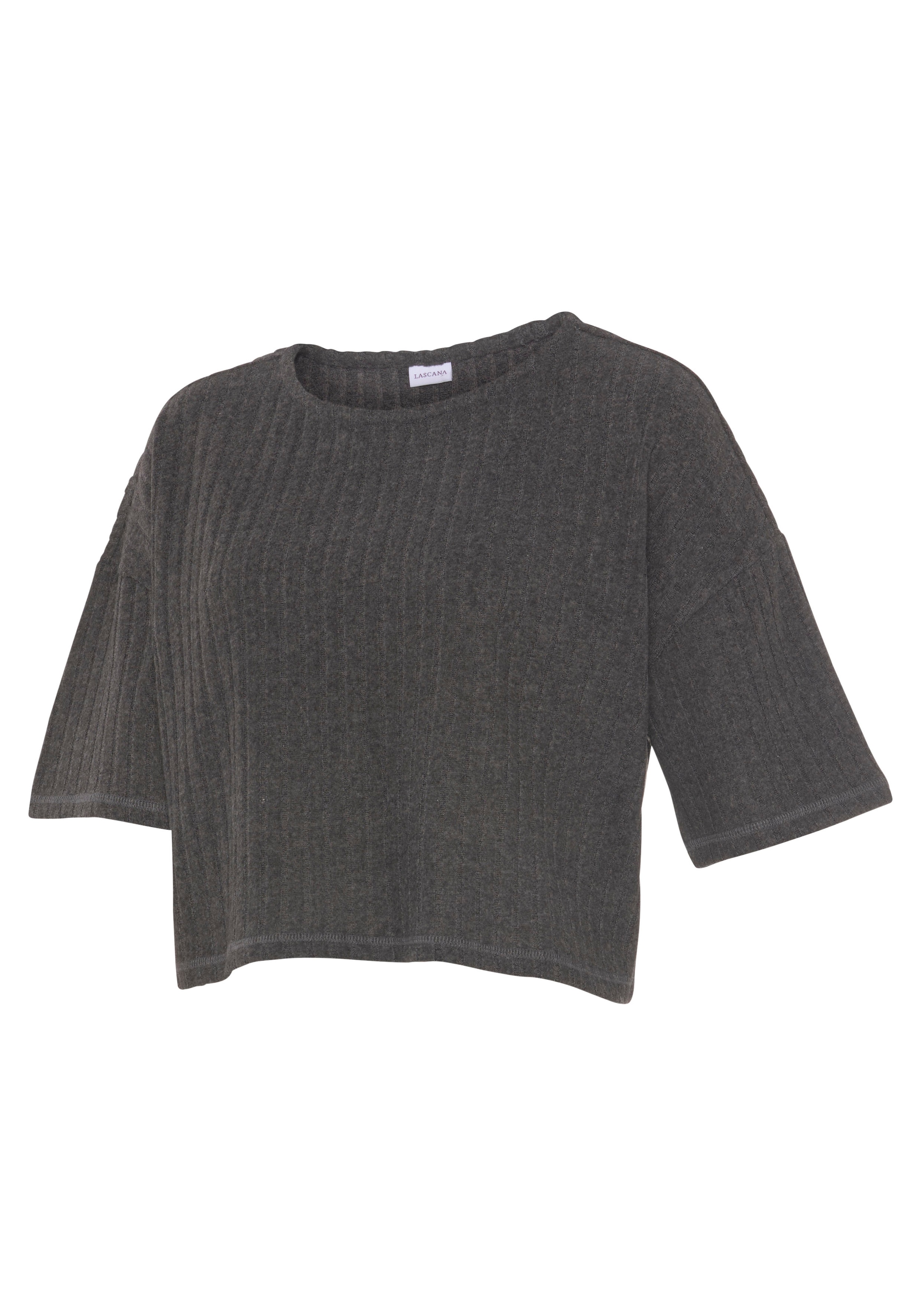 LASCANA 3/4-Arm-Shirt , Lounge-/Strickshirt aus weichem Strick, Loungewear