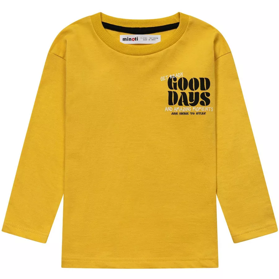 MINOTI 3er-Pack Longsleeves SchwarzWeißGelb