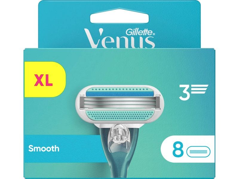 Gillette Venus Rasierklingen Smooth 8 Stück Ersatzklingen für Damen mit wiederverwendbarem Handstück