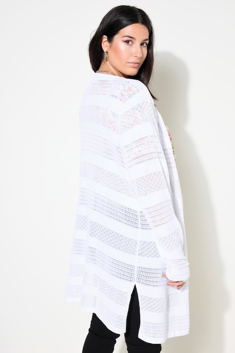 Strickjacke, Kimono-Style, Langarm