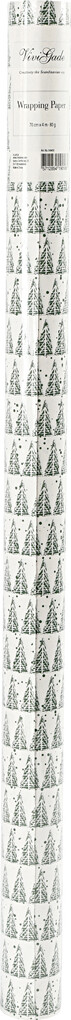 Gavepapir - Grantræ - Grøn Hvid - B 70 CM - 80 G - 4 M