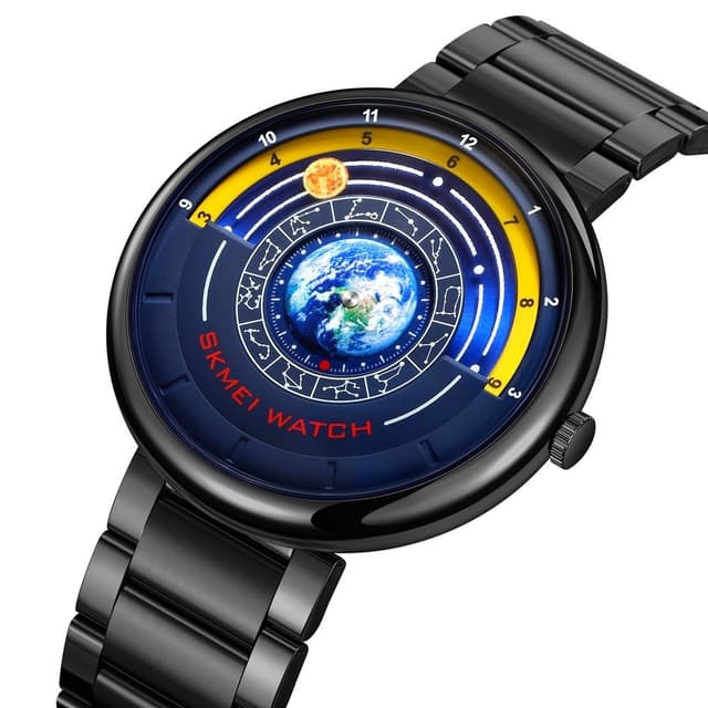 SKMEI Quartz Armbåndsur 30M Vandtæt Stålrem Rundt Armbåndsur