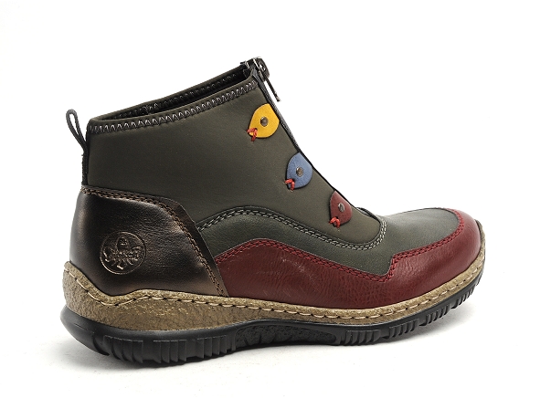 Rieker boots bottine plates femme n3277 multicolore