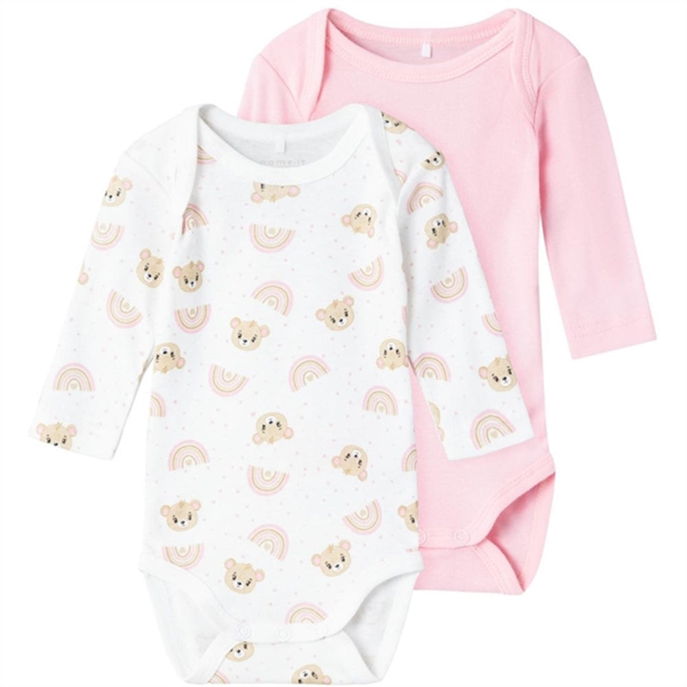 Orchid Pink Teddy Print Body 2-pak Noos