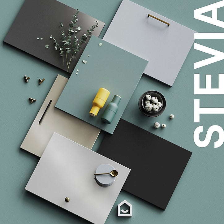 Bandeau de four Stevia vert mat l. 59,7 cm x H. 5,8 cm GoodHome