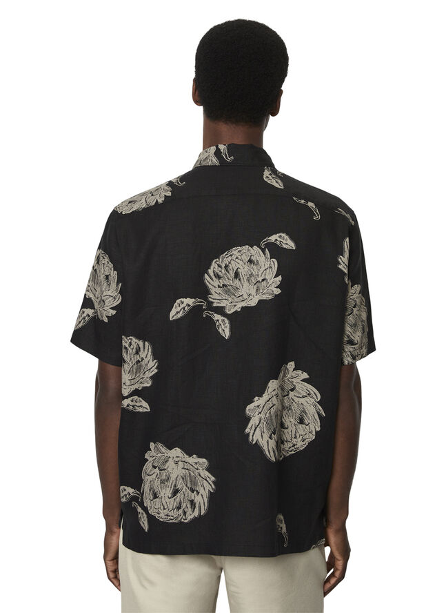 Marc O’Polo Camp collar, short sleeves, slits a Multi/ black