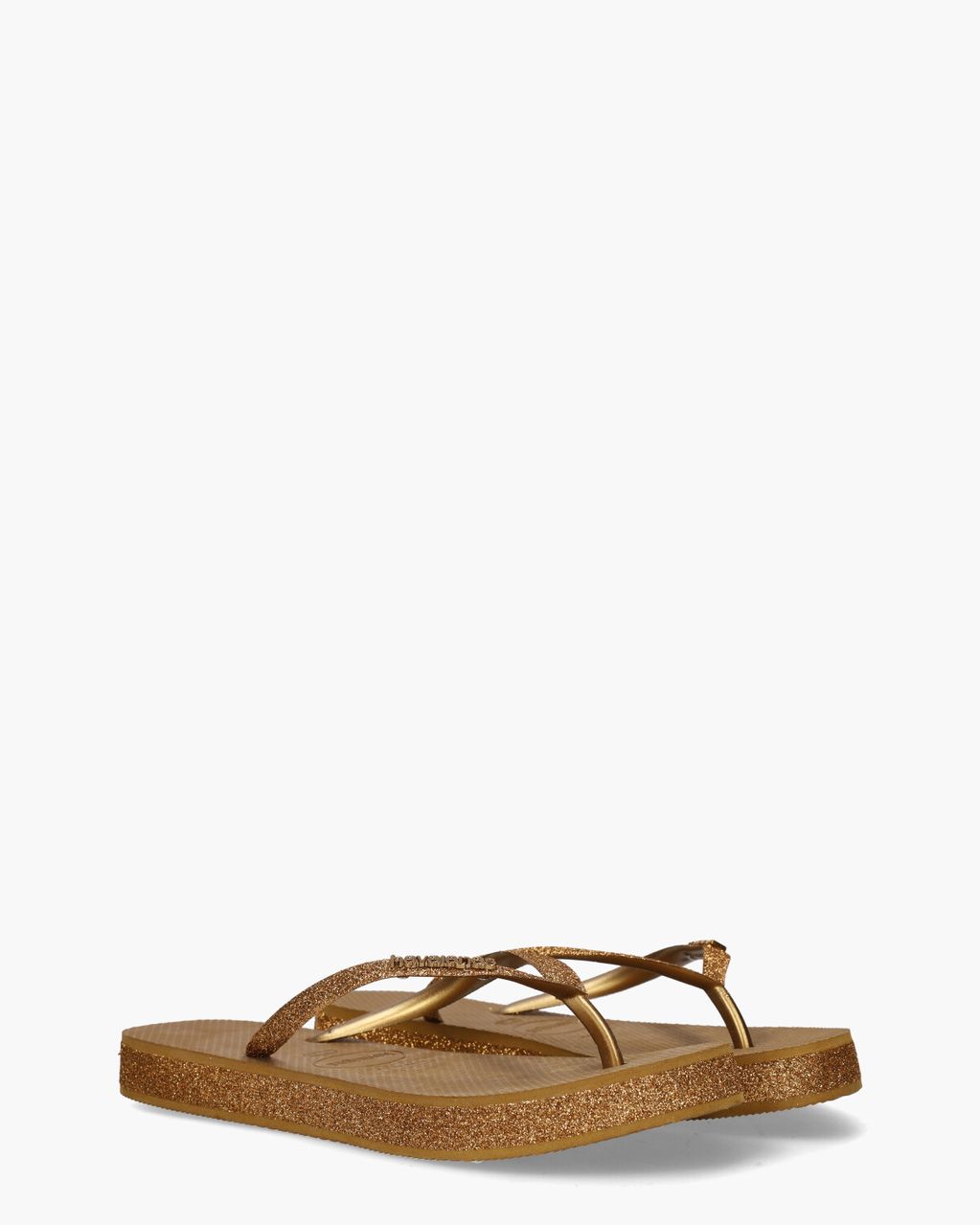 Havaianas Slim Flatform Sparkle Bruin Damesslippers