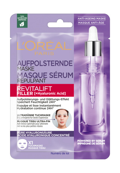 L'OREAL PARIS Revitalift Filler Tuchmaske aufpolsternd 30 g