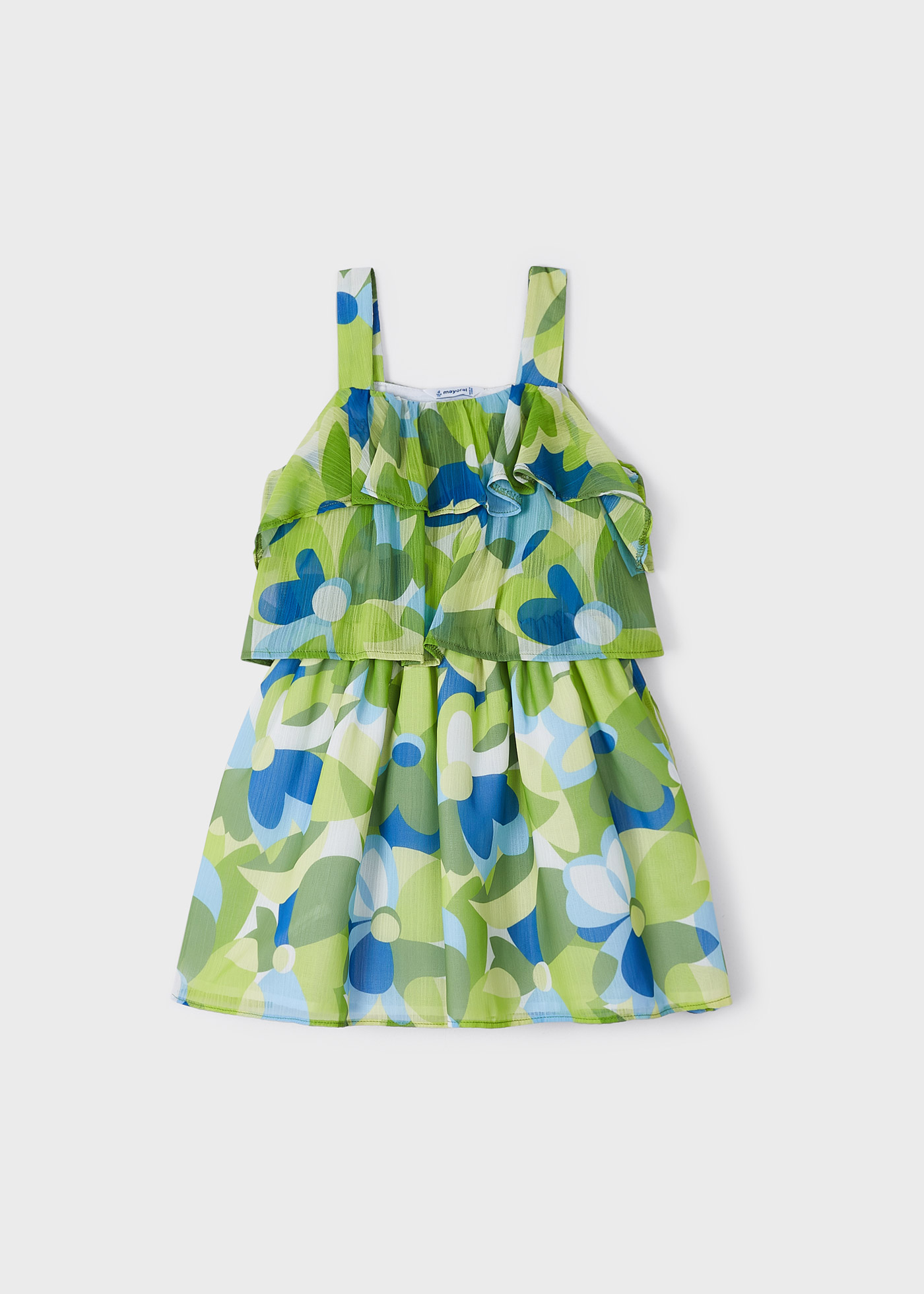 Vestido de chiffon estampado para meninas