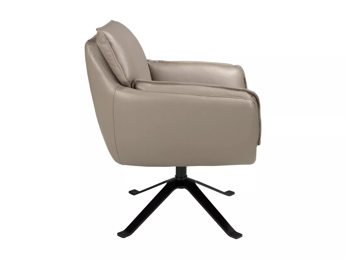 Fauteuil pivotant en cuir gris foncé 5125 ANGEL CERDA
