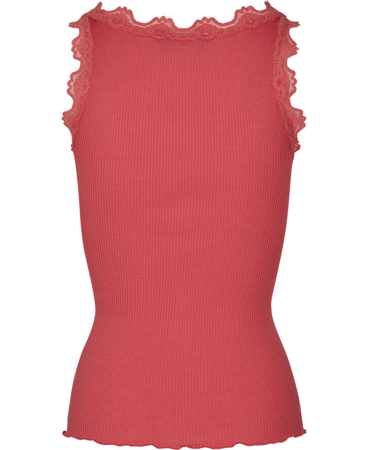 Rosemunde Silk regular vintage lace top Desert rose