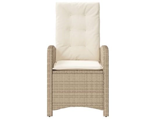 VIDAXL - Chaises inclinables de jardin lot de 2 et coussins beige rot...