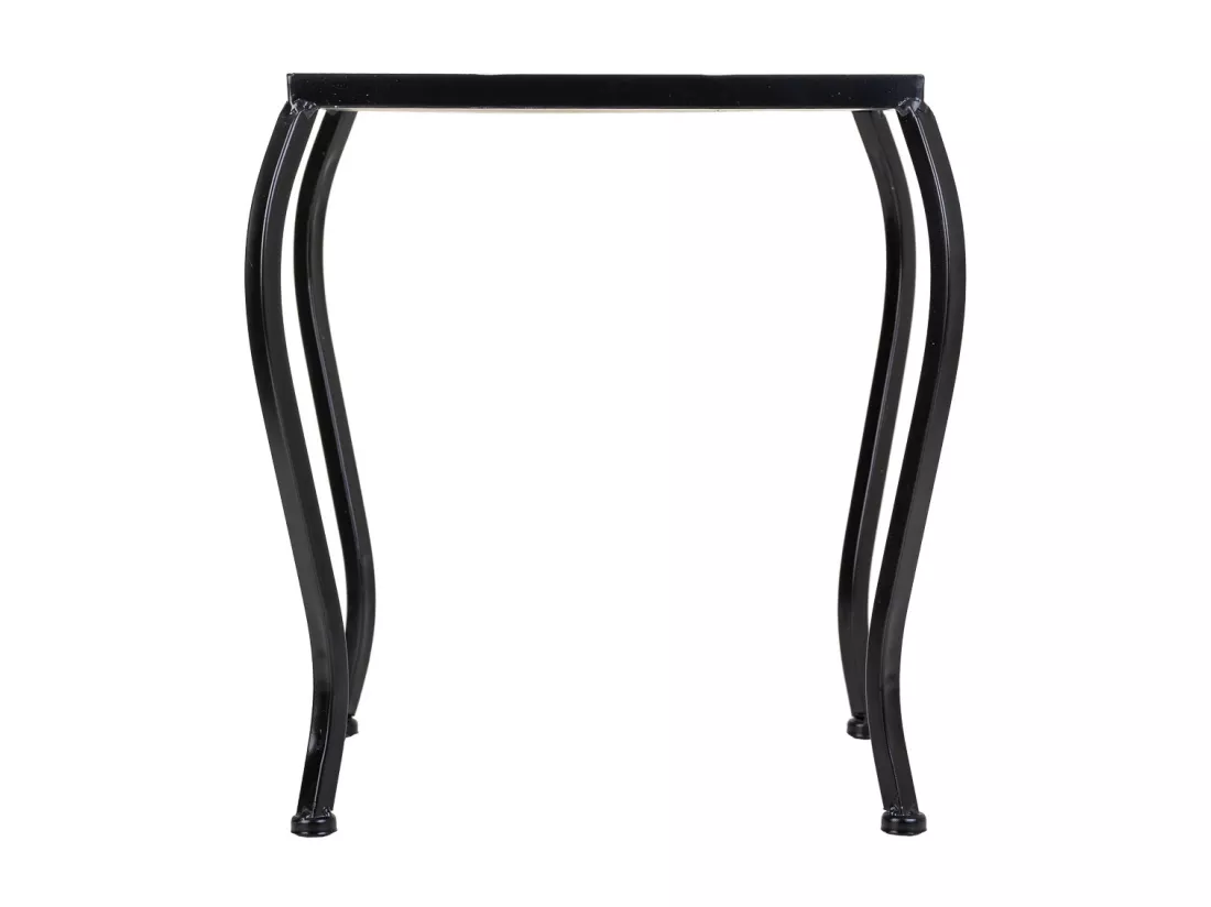 Ensemble de 3 supports en mosaïque et métal noirs