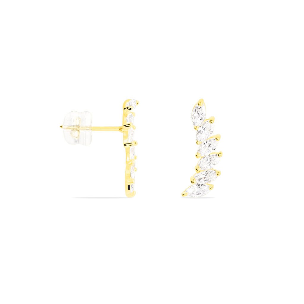 Bijoux D'oreilles Resa Or Jaune Oxyde De Zirconium