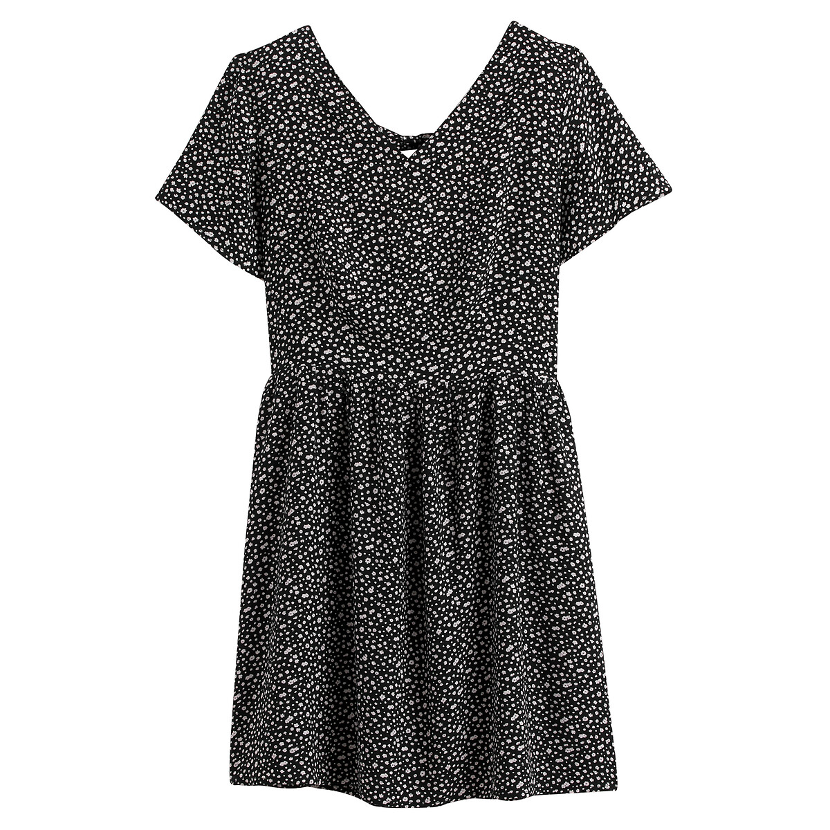 COLEÇÕES LA REDOUTE<br>Vestido com estampa floral e detalhes vazados nas costas