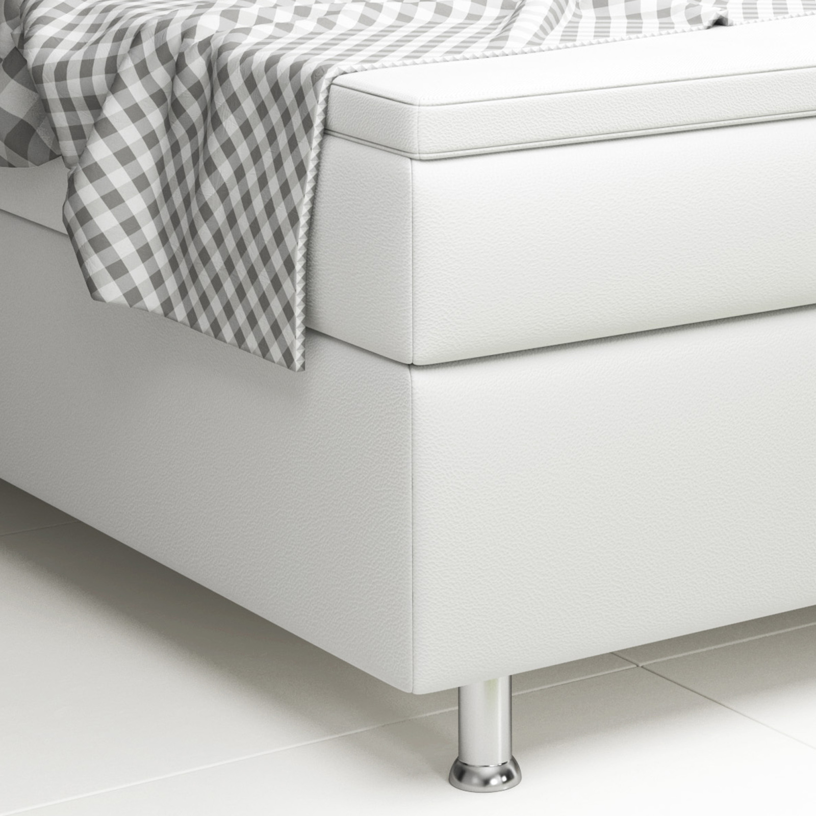 Boxspringbett - weiß - H3 - 180x200 cm