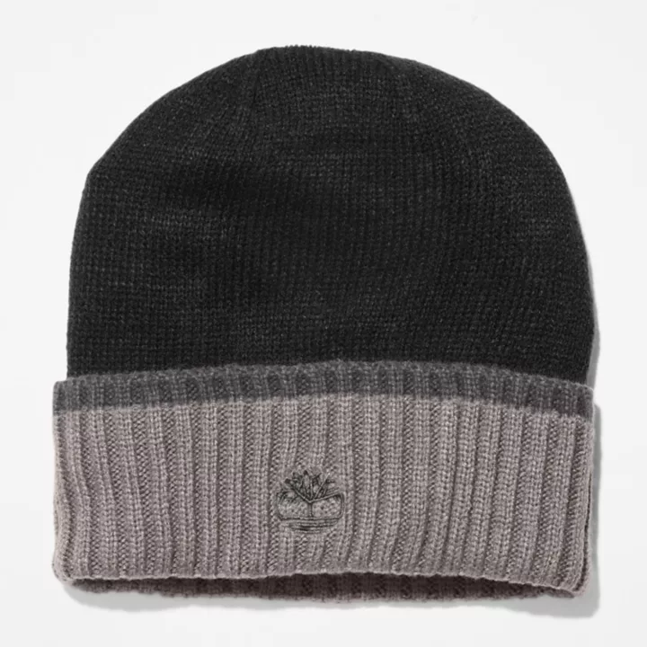 Coffret cadeau bonnet et gants unisexe en noir