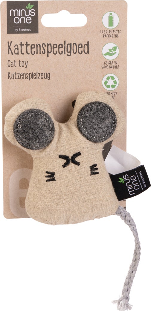 Beeztees kattenspeelgoed Minus One muis Coda bruin 9,5 x 9 x 5 cm