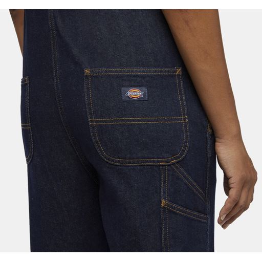Dickies Denim Classic Overalls, Rinsed, L
