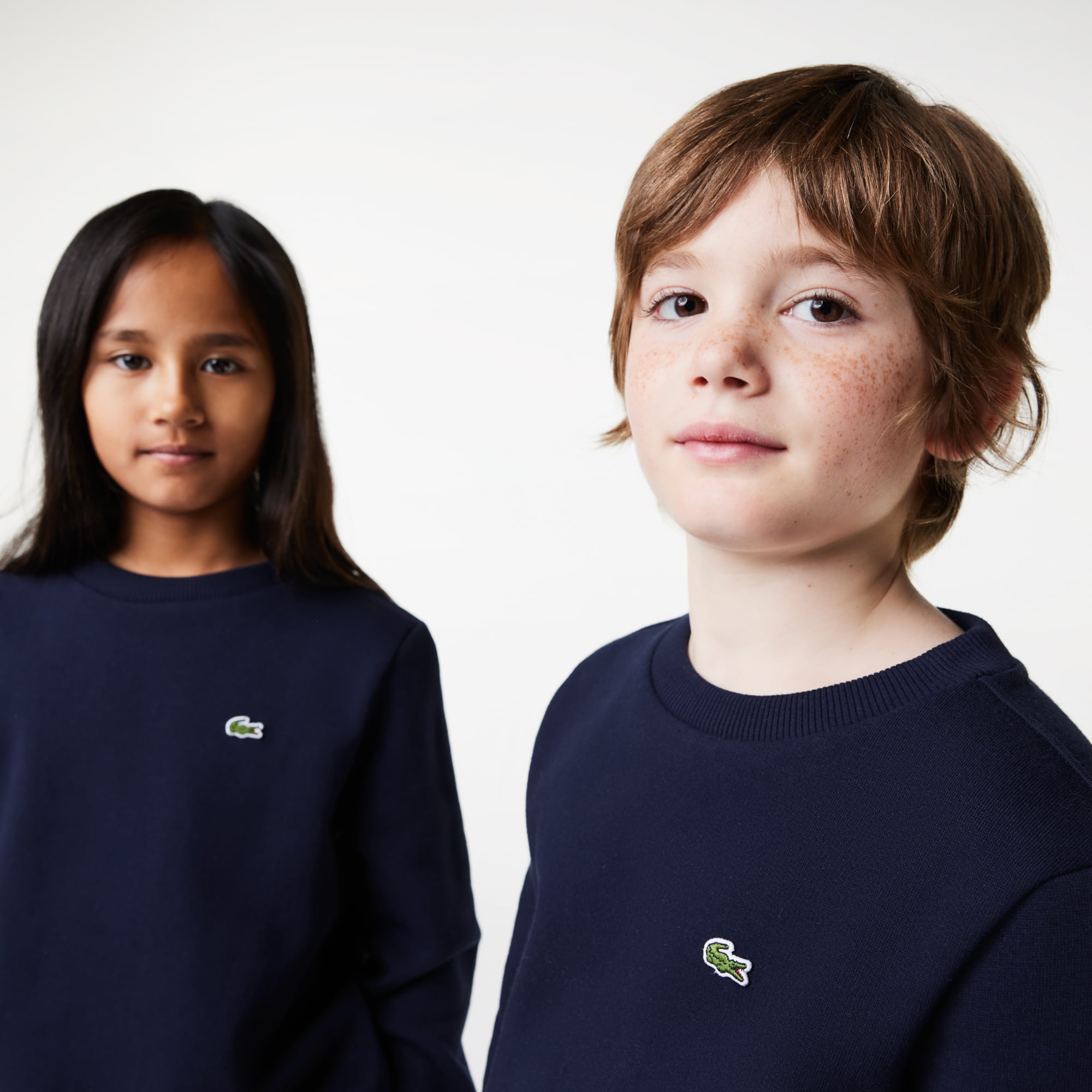 Sweatshirt enfant Lacoste en molleton de coton biologique Pullovers & Sweatshirts - Bleu - Lacoste - Enfant