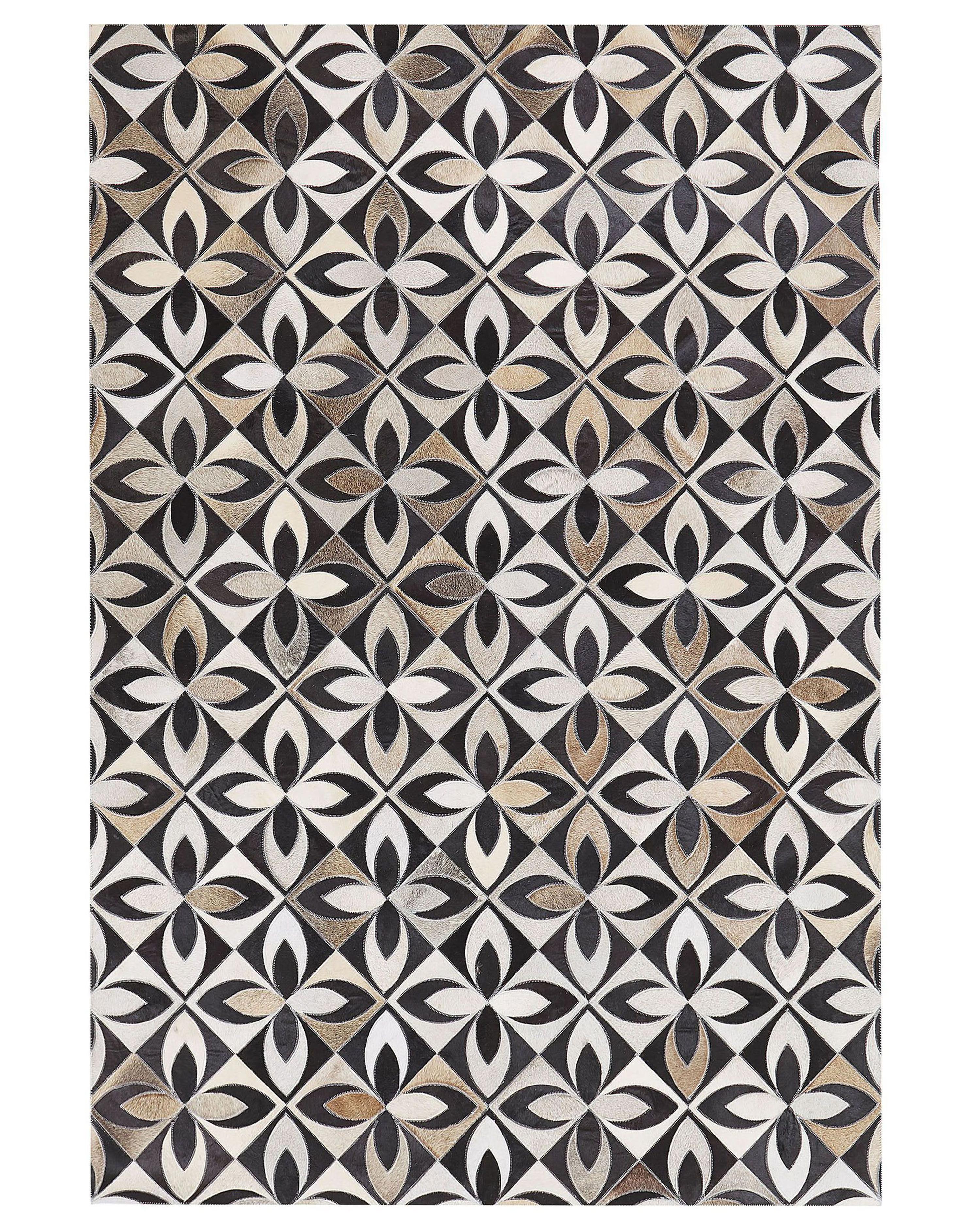 Vloerkleed ISHAN Meerkleurig 140 x 200 cm Leer