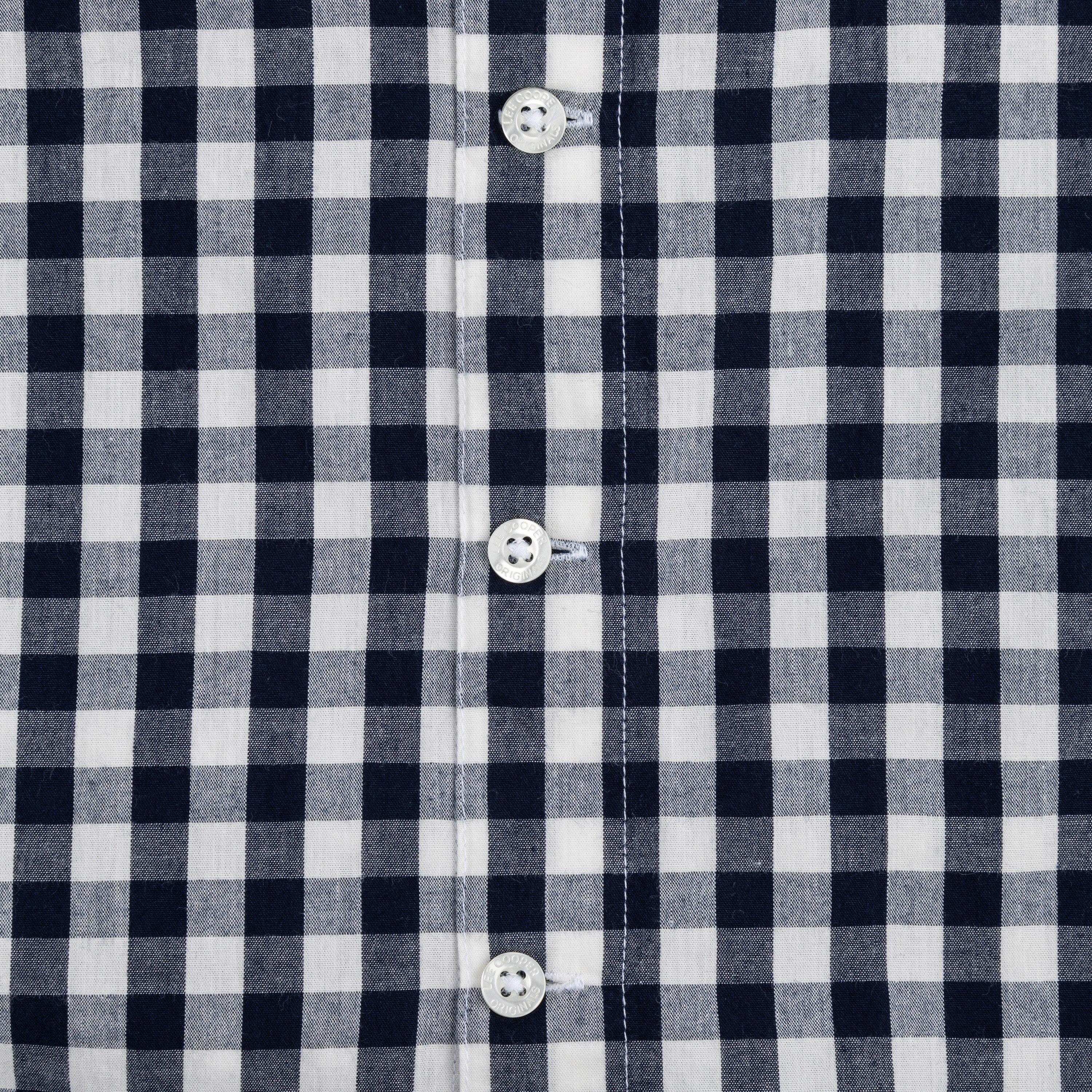 Lee Cooper Mens Gingham Check Short Sleeve Shirt