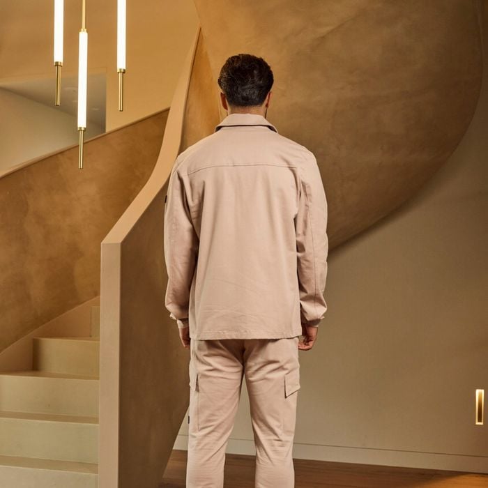 Malelions Cotton Zip Overshirt Heren