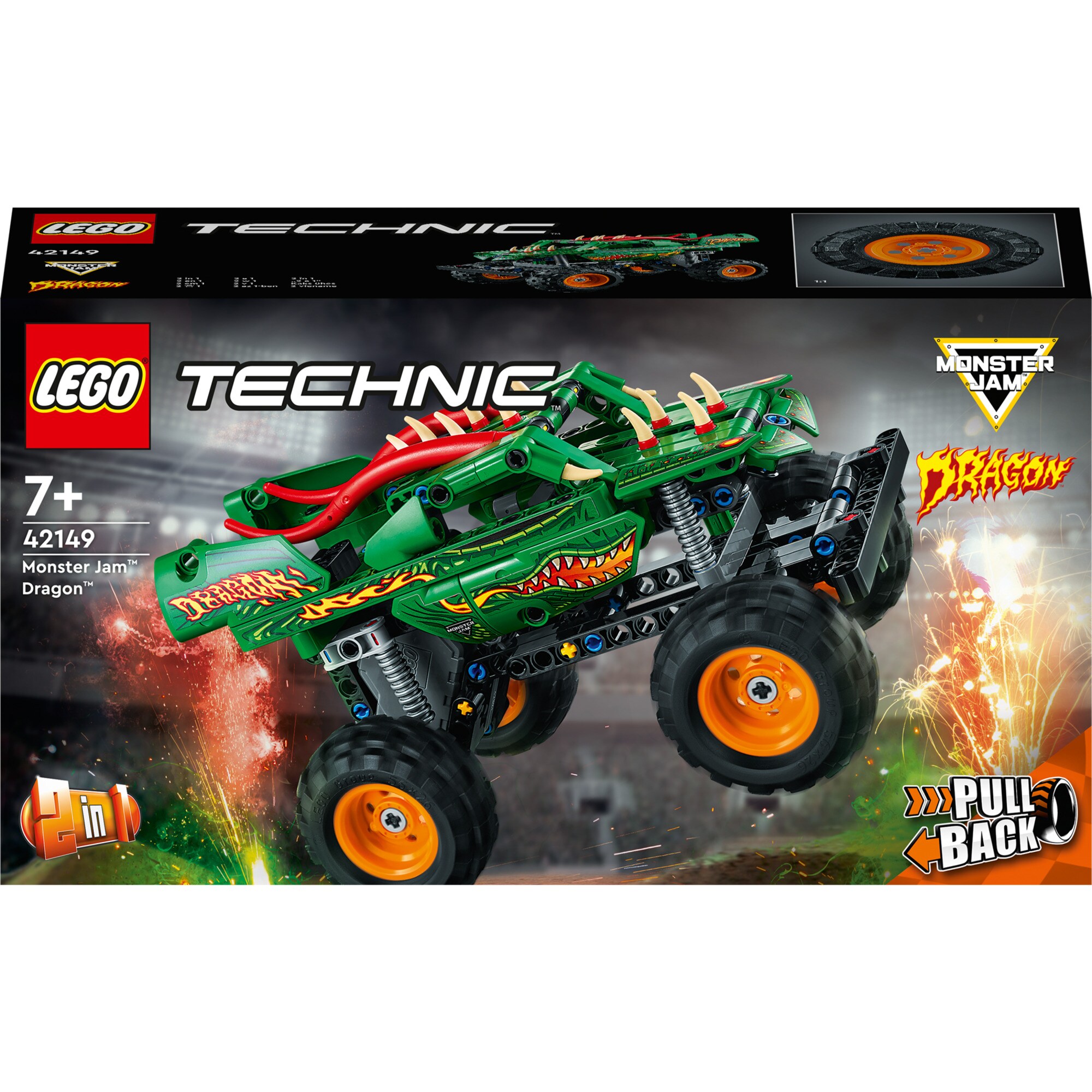 LEGO Konstruktionsspielzeug Technic Monster Jam Dragon