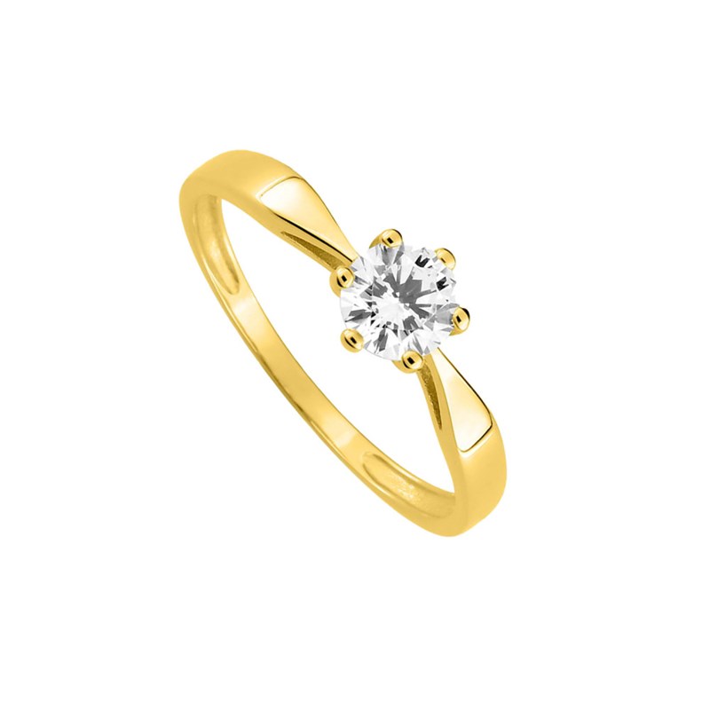 Bague femme - Oxyde de zirconium - Or 9 Carats
