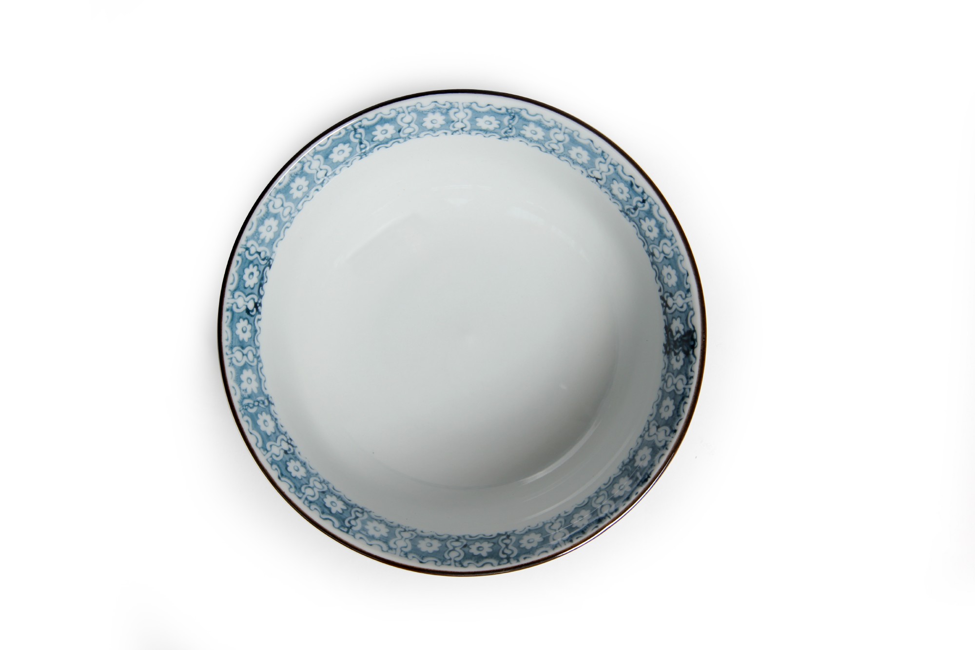 Suppenschale 'Blumenmuster', blau-weiß, Ø 15 cm, H 6 cm von fischer's lagerhaus