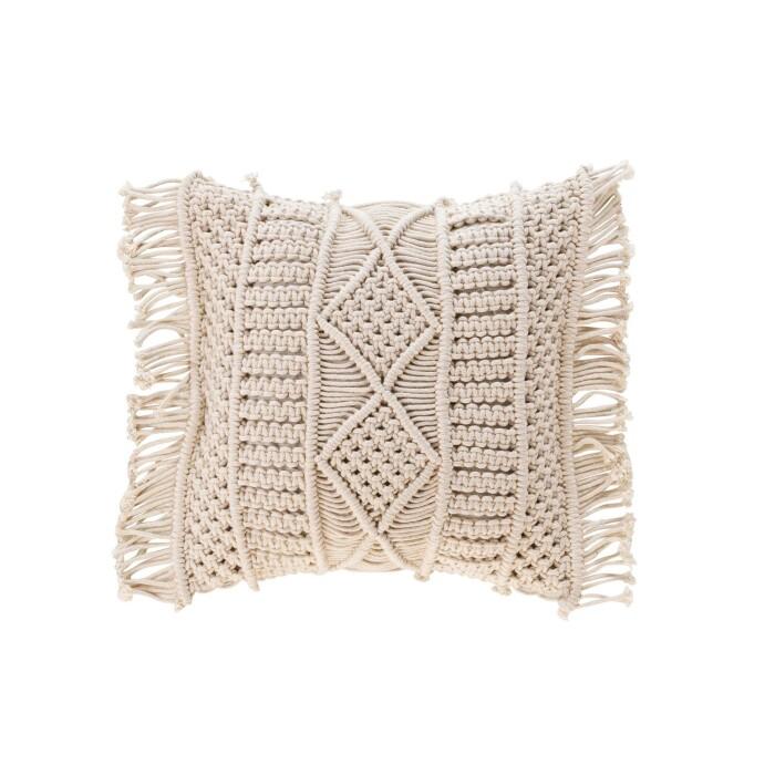 COUSSIN FRANGES 40X40CM MACRAME MACRALINA