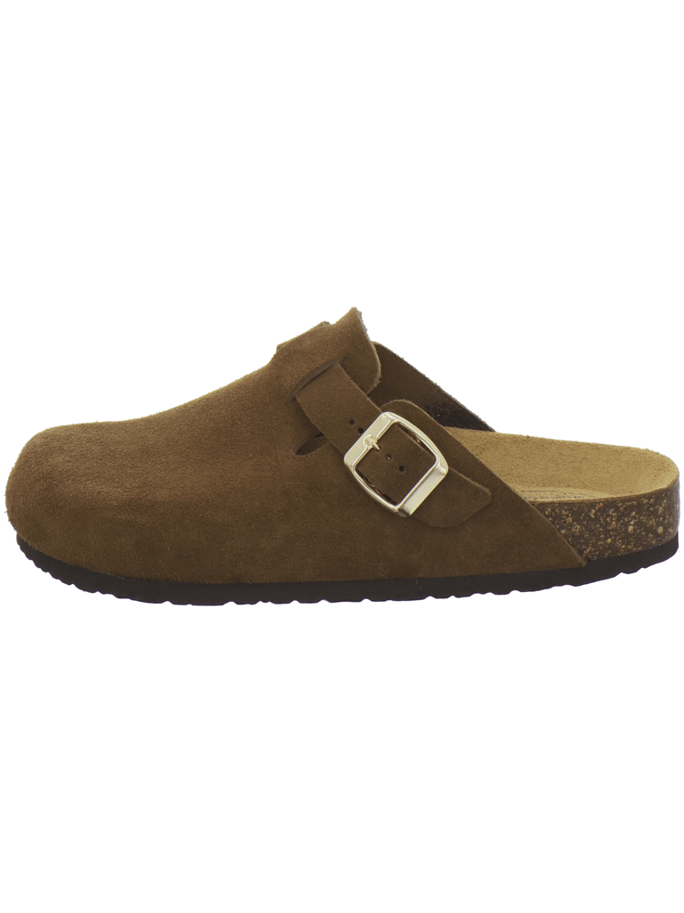 Clogs Damen Leder cafe Velour